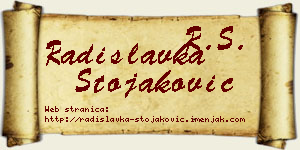 Radislavka Stojaković vizit kartica
